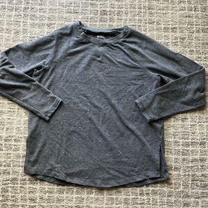 Madewell raglan long sleeve tee, gray, small